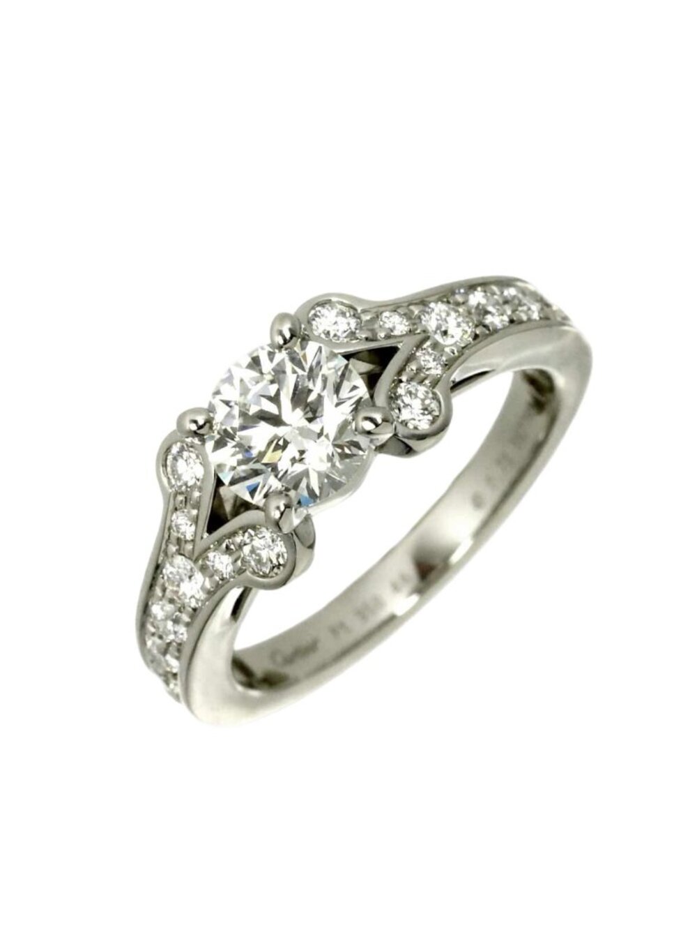 Cartier Ballerina Diamond EX 46 Ring Platinum Ballerine